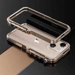 For iPhone 15 Mechanical Armor Creative Metal Frame Aluminum Alloy Phone Case(Gold)