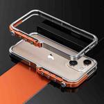 For iPhone 15 Mechanical Armor Creative Metal Frame Aluminum Alloy Phone Case(Silver)