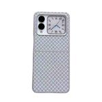 For Huawei nova Flip Sparkling Diamond Rhombus PC Phone Case(Silver)