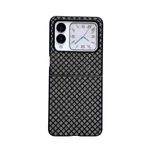 For Huawei nova Flip Sparkling Diamond Rhombus PC Phone Case(Black)