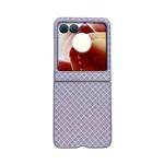 For Motorola Razr 50 Ultra Sparkling Diamond Rhombus PC Phone Case(Purple)