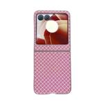 For Motorola Razr 50 Ultra Sparkling Diamond Rhombus PC Phone Case(Pink)