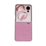 For Honor Magic V Flip Sparkling Diamond Rhombus PC Phone Case(Pink)