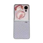 For Honor Magic V Flip Sparkling Diamond Rhombus PC Phone Case(Silver)