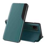 For Huawei P40 Lite / Nova 6 SE / Nova 7i Side Display Magnetic Shockproof Horizontal Flip Leather Case with Holder(Geen)