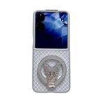 For Xiaomi Mix Flip Sparkling Diamond Rhombus PC Phone Case with Holder(Silver)