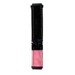 20mm Snap Button Brushed Plush Watch Band(Black Pink)