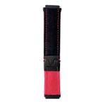 20mm Snap Button Brushed Plush Watch Band(Black Red)