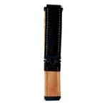 20mm Snap Button Brushed Plush Watch Band(Black Light Brown)