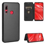 For Huawei Honor 10i / 20i Carbon Fiber Texture Horizontal Flip TPU + PC + PU Leather Case with Card Slot(Black)