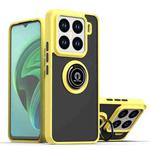 For Xiaomi 15 Pro Q Shadow 1 Series TPU Hybrid PC Phone Case with Ring(Yellow)