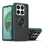 For Xiaomi 15 Pro Q Shadow 1 Series TPU Hybrid PC Phone Case with Ring(Dark Green)