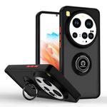 For Xiaomi 15 Ultra Q Shadow 1 Series TPU Hybrid PC Phone Case with Ring(Black+Red)