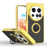 For Xiaomi 15 Ultra Q Shadow 1 Series TPU Hybrid PC Phone Case with Ring(Yellow)