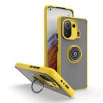 For Xiaomi 11 Pro Q Shadow 1 Series TPU + PC Phone Case with Ring(Yellow)