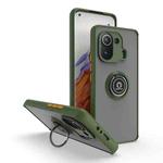 For Xiaomi 11 Pro Q Shadow 1 Series TPU + PC Phone Case with Ring(Army Green)
