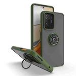 For Xiaomi 11T Q Shadow 1 Series TPU + PC Phone Case with Ring(Army Green)