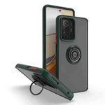 For Xiaomi 11T Q Shadow 1 Series TPU + PC Phone Case with Ring(Dark Green)
