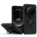 For Xiaomi 14 Ultra Q Shadow 1 Series TPU + PC Phone Case with Ring(Black+Red)