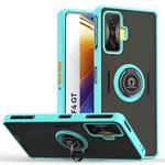 For Xiaomi Poco F4 GT   Q Shadow 1 Series TPU + PC Phone Case with Ring(Sky Blue)