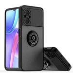 For Xiaomi Poco M4 5G Q Shadow 1 Series TPU + PC Phone Case with Ring(Black+Black)