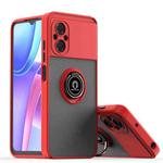 For Xiaomi Poco M4 5G Q Shadow 1 Series TPU + PC Phone Case with Ring(Red)
