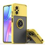 For Xiaomi Poco M4 5G Q Shadow 1 Series TPU + PC Phone Case with Ring(Yellow)