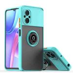 For Xiaomi Poco M4 5G Q Shadow 1 Series TPU + PC Phone Case with Ring(Sky Blue)