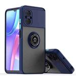 For Xiaomi Poco M4 5G Q Shadow 1 Series TPU + PC Phone Case with Ring(Royal Blue)