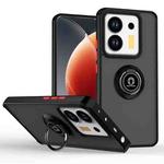 Xiaomi Poco M7 Pro 5G Q Shadow 1 Series TPU + PC Phone Case with Ring(Black+Red)