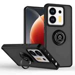 Xiaomi Poco M7 Pro 5G Q Shadow 1 Series TPU + PC Phone Case with Ring(Black+Black)