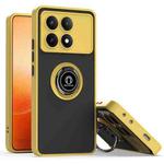 For Xiaomi Poco X6 Pro Q Shadow 1 Series TPU + PC Phone Case with Ring(Yellow)