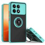 For Xiaomi Poco X6 Pro Q Shadow 1 Series TPU + PC Phone Case with Ring(Sky Blue)
