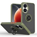 For Xiaomi Poco F7 Q Shadow 1 Series TPU + PC Phone Case with Ring(Army Green)