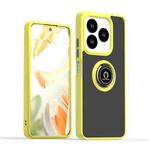 For ZTE V60 Smart Q Shadow 1 Series TPU + PC Phone Case with Ring(Yellow)