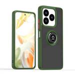 For ZTE V60 Smart Q Shadow 1 Series TPU + PC Phone Case with Ring(Army Green)