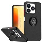 For ZTE Axon 60 Lite Q Shadow 1 Series TPU + PC Phone Case with Ring(Black+Red)