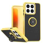 For ZTE Blade A35 / A55 Q Shadow 1 Series TPU + PC Phone Case with Ring(Yellow)