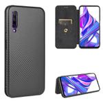 For Huawei Honor 9X Pro Carbon Fiber Texture Horizontal Flip TPU + PC + PU Leather Case with Card Slot(Black)