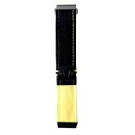 For Samsung Galaxy Watch 7 / 6 / 5 Snap Button Brushed Plush Watch Band(Black Yellow)