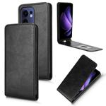 For OPPO Reno13 F 5G / 4G Magnetic Vertical Flip Leather Phone Case(Black)