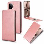 For vivo V40e / iQOO Z9s 5G Magnetic Vertical Flip Leather Phone Case(Rose Gold)