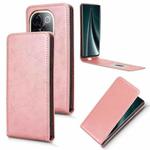 For vivo iQOO Z9s Pro / T3 Pro 5G India Magnetic Vertical Flip Leather Phone Case(Rose Gold)