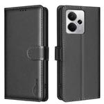 For Realme 14 5G Global Litchi Texture RFID Anti-theft Leather Phone Case(Black)