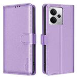 For Realme 14 5G Global Litchi Texture RFID Anti-theft Leather Phone Case(Purple)