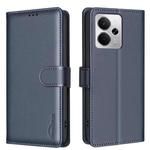 For Realme 14 5G Global Litchi Texture RFID Anti-theft Leather Phone Case(Blue)