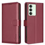 For Realme 14x 5G Litchi Texture RFID Anti-theft Leather Phone Case(Red)