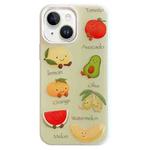 For iPhone 15 Cartoon Creative TPU Hybrid PC Shockproof Phone Case(Fruit Series)