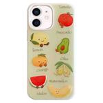 For iPhone 12 Cartoon Creative TPU Hybrid PC Shockproof Phone Case(Fruit Series)