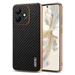 For Honor X60i AZNS Electroplated Edge Carbon Fiber Texture Phone Case(Black)